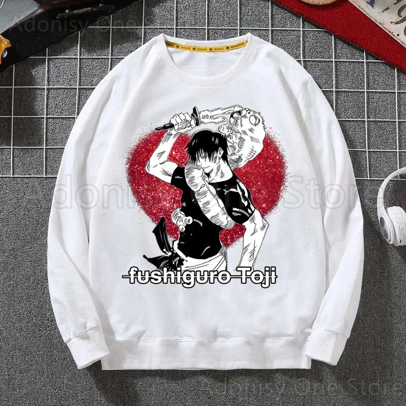 Toji Fushiguro Men Hoodie Autumn Hip Hop Streetwear Men Pullover Sweatshirts Hoodies Mens White Color Hoodie Male - Jujutsu Kaisen Merch - Free Shipping Buy Now
