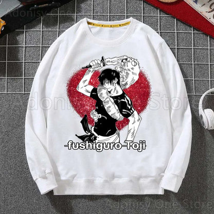 Toji Fushiguro Men Hoodie Men Pullover Sweatshirts Autumn Hip Hop Streetwear Hoodies Mens White Color Hoodie Male - Jujutsu Kaisen Merch - Free Shipping Buy Now