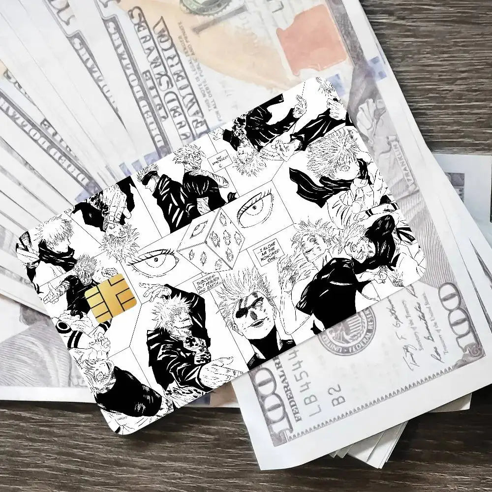 Cool Fashion Anime Popular Hot Top Jujutsu Kaisen Luxury Credit Card Film Debit Protect Bank Bus Card Sticker Skin