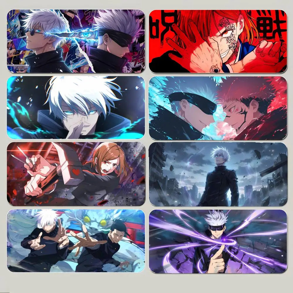 Japanese J-Jujutsu Kaisen k-Kugisaki G-Gojo Satoru Mouse Pad Large Gaming Mousepad with Thick Stitched Edge Non-Slip Desk Mat