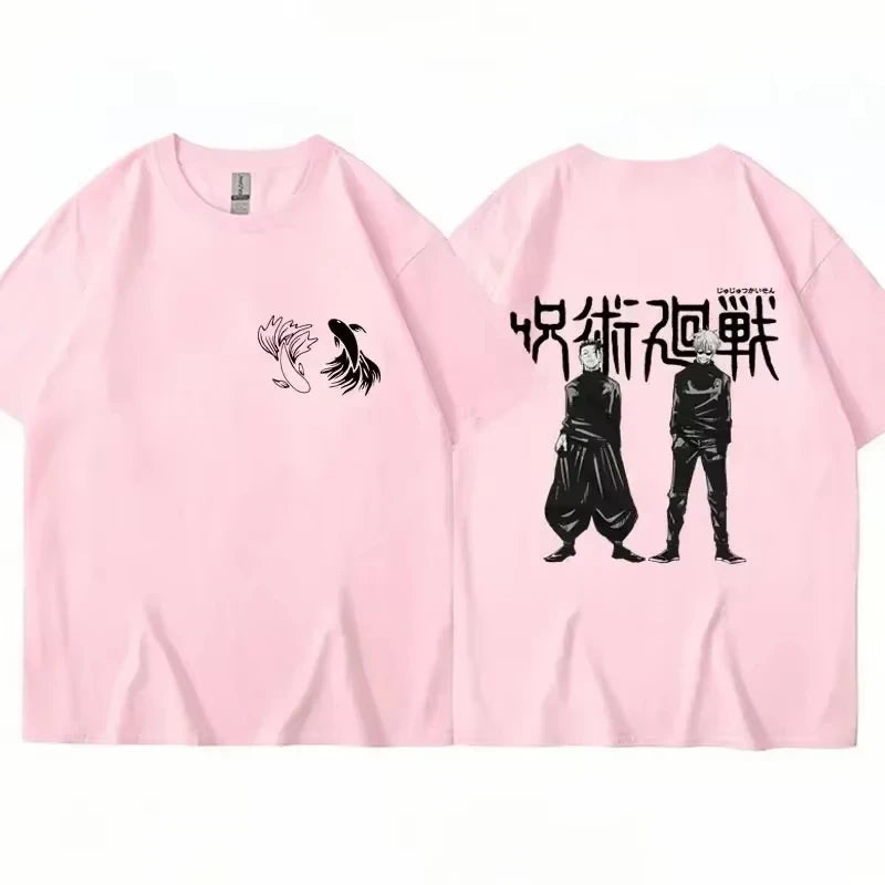 2025 Japanese Anime Jujutsu Kaisen T-shirt Satoru Gojo Geto Suguru Manga Graphic Tees Casual Harajuku Hip Hop Men Women Tops - Jujutsu Kaisen Merch - Free Shipping Buy Now