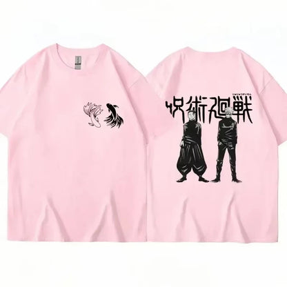 2025 Japanese Anime Jujutsu Kaisen T-shirt Satoru Gojo Geto Suguru Manga Graphic Tees Casual Harajuku Hip Hop Men Women Tops - Jujutsu Kaisen Merch - Free Shipping Buy Now