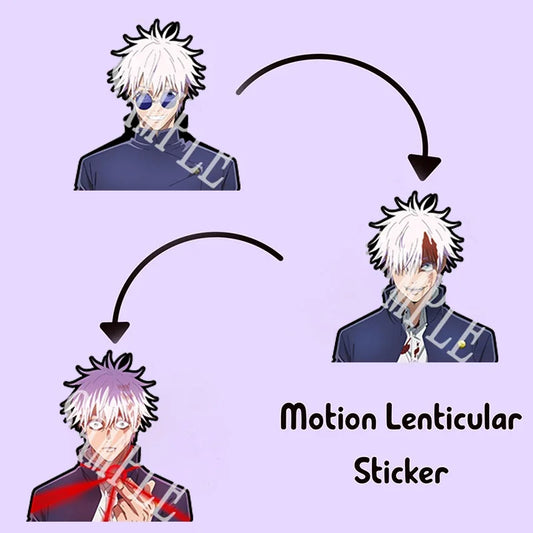 Autocollants étanches Jujutsu Kaisen Gojo Motion pour voitures, ordinateurs portables, réfrigérateurs, etc.