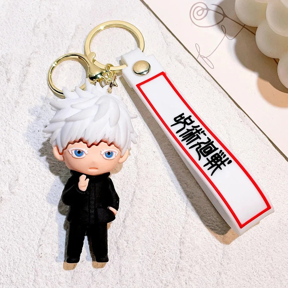 Porte-clés Cosplay Anime Jujutsu Kaisen, Gojo Itadori Fushiguro Kugisaki Sukuna Kawaii, porte-clés de poupée pour sac pendentif
