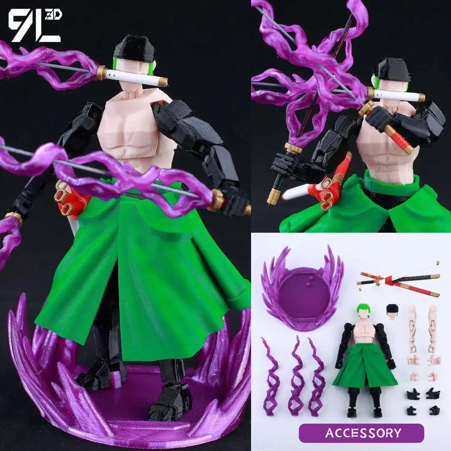 9L3D Mahoraga & Gojo Satoru 3D Printed Figures Set Jujutsu Kaisen Anime Multi-Jointed Poseable Model Collectible Toys Gift - Jujutsu Kaisen Merch - Free Shipping Buy Now