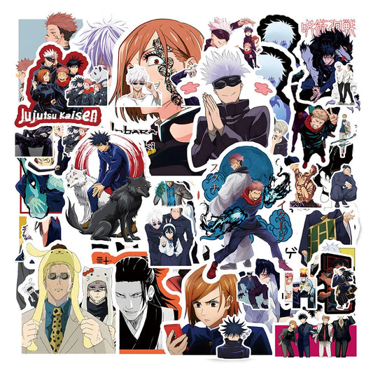 10/30/50pcs Cartoon Jujutsu Kaisen Anime Stickers Itadori Yuji Satoru Gojo Decal Notebook Laptop Skateboard Cool Sticker Kid Toy