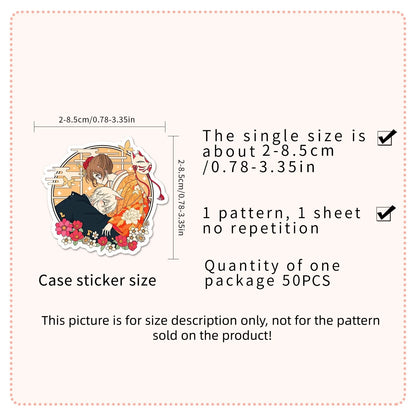 50PCS Jujutsu Kaisen Stickers Decals for Phone Laptop Notebook Suitcase Guitar DIY Cartoon Aesthetic Stickers