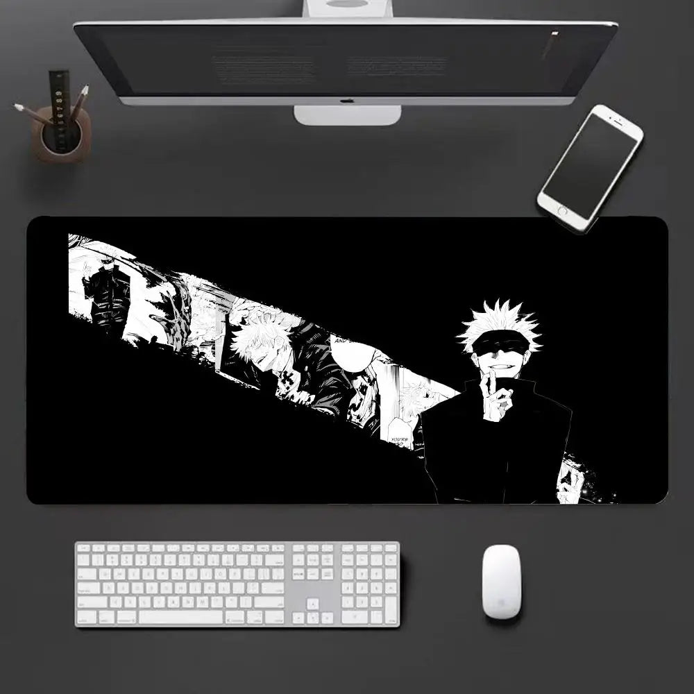 Anime Jujutsu Kaisen Mouse Pad Large keyboard Mouse Desk Pad Non-Slip Rubber Gaming Mouse Pad Laptop Mouse Carpet HYBXXC