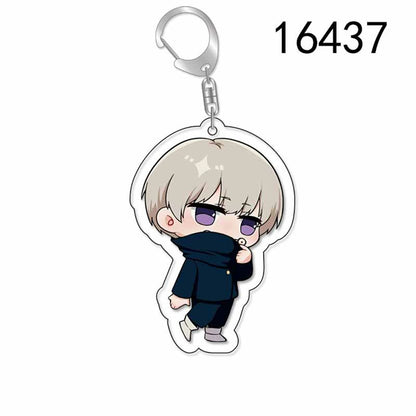 Porte-clés en acrylique Anime - Pendentif personnage de dessin animé Jujutsu Kaisen, adapté aux sacs et aux clés, cadeaux de cosplay, cadeau parfait pour les fans