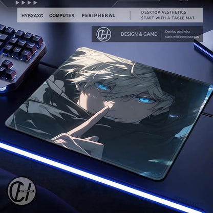 Gojo Satoru Small Gaming Mousepad Anime Jujutsu Kaisen Mouse Pad 500x500 Gamer Company Keyboard Mouse Mats Computer Desk Mat