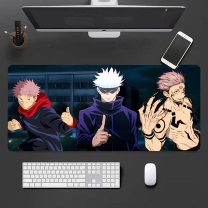Anime Jujutsu Kaisen Mouse Pad Large keyboard Mouse Desk Pad Non-Slip Rubber Gaming Mouse Pad Laptop Mouse Carpet HYBXXC