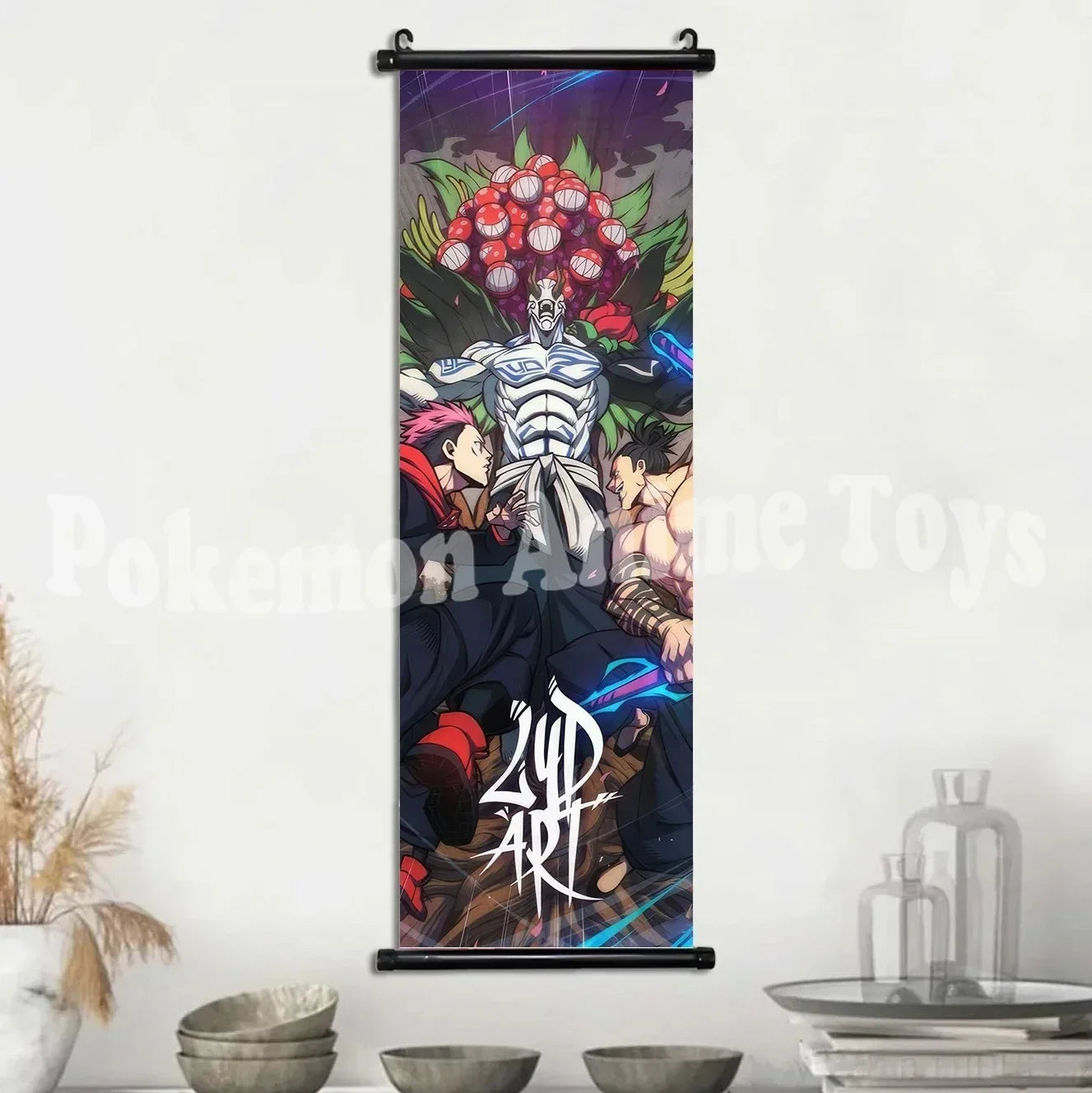 Anime J-Jujutsu Kaisen Character Gojo Satoru Room Home Decoration Mural Gift Hanging Scroll Print Canvas Poster Painting Decor