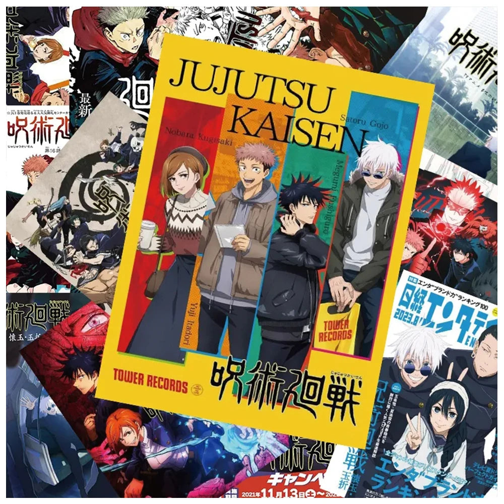 10/30/60pcs Anime Jujutsu Kaisen Posters Stickers Waterproof Graffiti Skateboard Suitcase Bike Cool Cartoon Sticker Kid Toy Gift