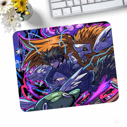 Anime Jujutsu Kaisen Fushiguro Megumi Mousepad Small LockEdge Mouse Pad For Gamers Computer Desk Pad Rectangular Anti-slip