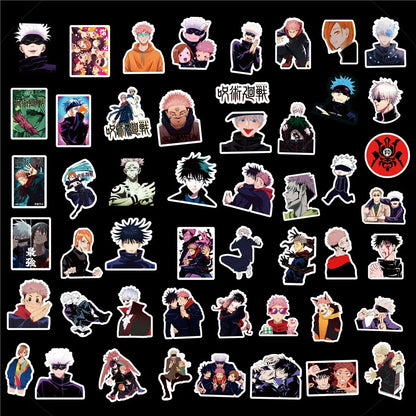 50PCS Jujutsu Kaisen Stickers Decals for Phone Laptop Notebook Suitcase Guitar DIY Cartoon Aesthetic Stickers