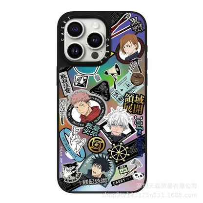 Coque de téléphone portable Jujutsu Kaisen, cadeau d'anniversaire, compatible avec iPhone 16 Pro Max, matériau miroir Apple, anti-chute