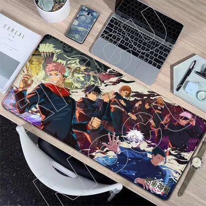 XXL J-Jujutsu Kaisen Gojo Satoru Mouse Pad Carpet Cartoon Anime Gaming Mousepad Non-Slip Rubber Desk Mat Computer Laptop Office