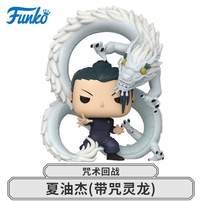 Original Funko POP! Premium Jujutsu Kaisen #1891 Suguru Geto with Cursed Spirit Dragon Figure Anime Collectible Desktop Display