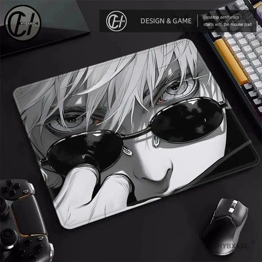 Japan Anime Mouse Pad Laptop 45×40 Black And White Desk Mat PC J-jujutsu K-kaisen Manga Mousepad XS Satoru Gojo Keyboard Rug Mat