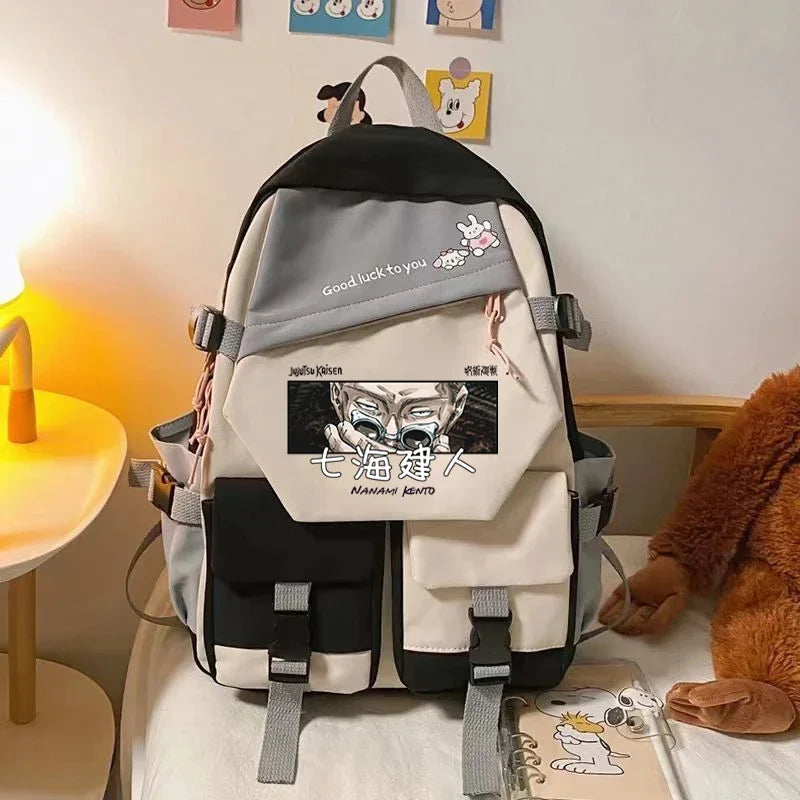 Sacs d'école Anime Jujutsu Kaisen Gojo Satoru Itadori Sukuna JJK Gojo Sensei Bookbag filles femmes sac à dos scolaire Rugzak