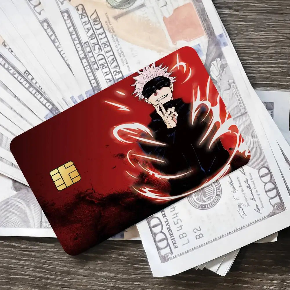 Satoru Gojo Jujutsu Kaisen Poster Credit Card Skin Stickers for Bank Access Protective Film Cover Sticker Surprise Gift