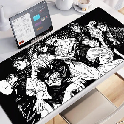 HD 60x30CM Black Anime Jujutsu Kaisen XXL Mouse Pad Gojo Satoru Mouse Pads Computer Gaming Peripheral PC Accessories Desk Mat