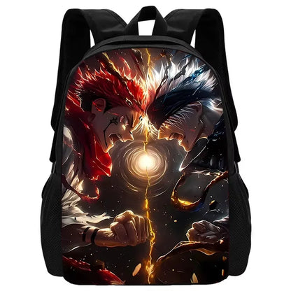 Sac à dos d'école Anime J-Jujutsu Kaisen pour enfant avec sacs à déjeuner, trousses à crayons, sacs d'école pour garçons et filles, meilleur cadeau