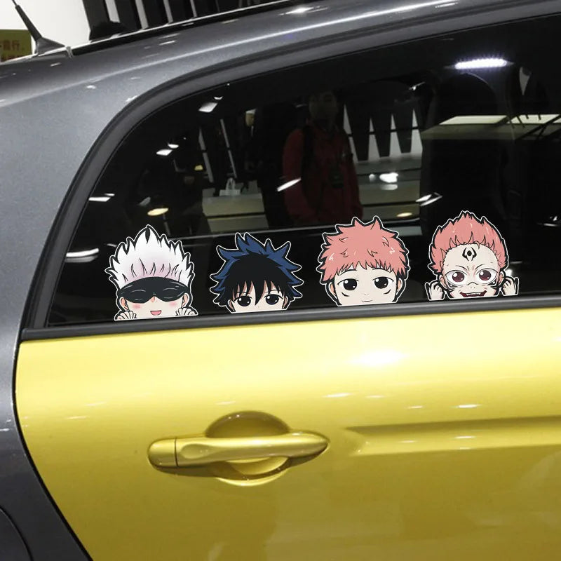 Car Stickers Jujutsu Kaisen Satoru Gojo Anime Cartoon Reflective Decoration For Windshield Bumper Trunk Motorcycles Laptop C40