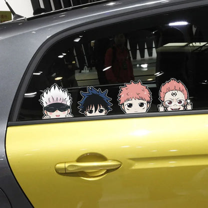 Car Stickers Jujutsu Kaisen Satoru Gojo Anime Cartoon Reflective Decoration For Windshield Bumper Trunk Motorcycles Laptop C40