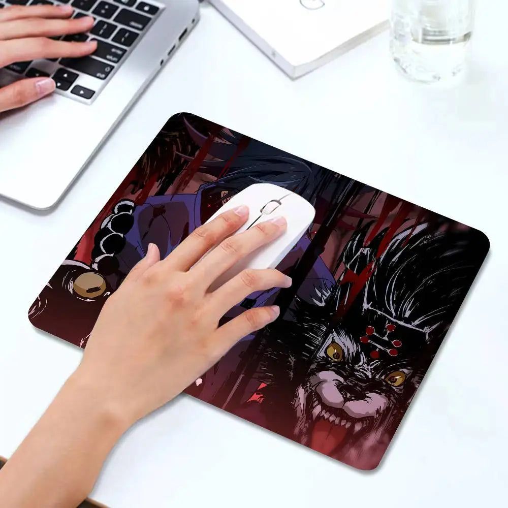Anime Jujutsu Kaisen Fushiguro Megumi Mousepad Small LockEdge Mouse Pad For Gamers Computer Desk Pad Rectangular Anti-slip