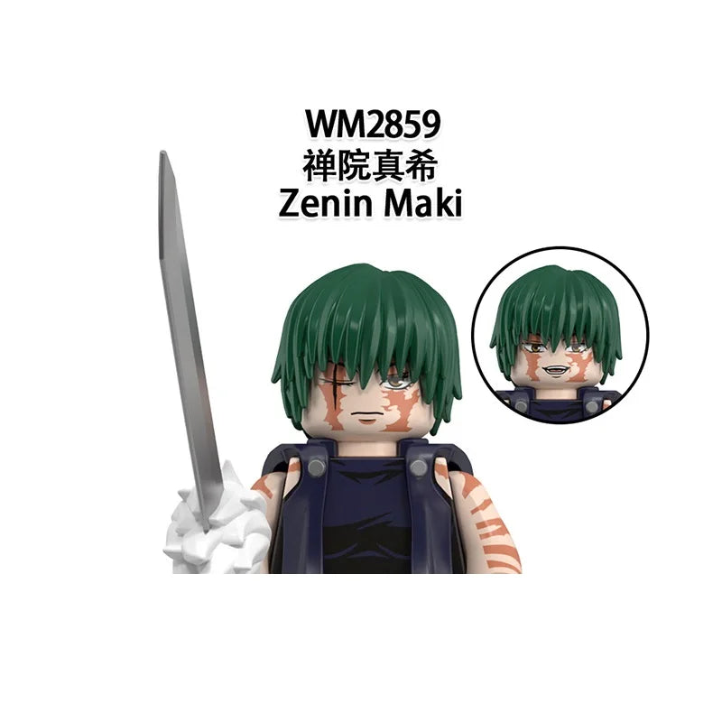 WM6200 WM6201 WM6202 Itadori Yuji Jujutsu Kaisen Set Building Blocks Mini Action Figure Toys