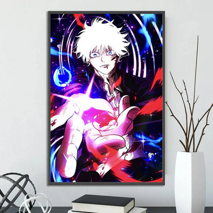 J-Jujutsu Anime Self-adhesive Poster Wallpaper Wall Art Print Gojo Satoru Home Decoration Modern Itadori Yuji Gift