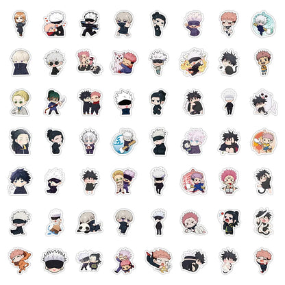Lot de 30/60/180 autocollants Jujutsu Kaisen, dessin animé, mignon, Satoru, Gojo, Itadori, Yuji, papeterie, téléphone, ordinateur portable, agenda, Kawaii