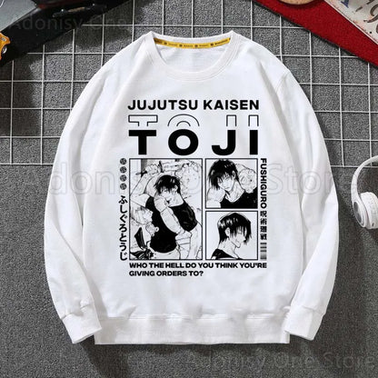 Toji Fushiguro Men Hoodie Men Pullover Sweatshirts Autumn Hip Hop Streetwear Hoodies Mens White Color Hoodie Male - Jujutsu Kaisen Merch - Free Shipping Buy Now