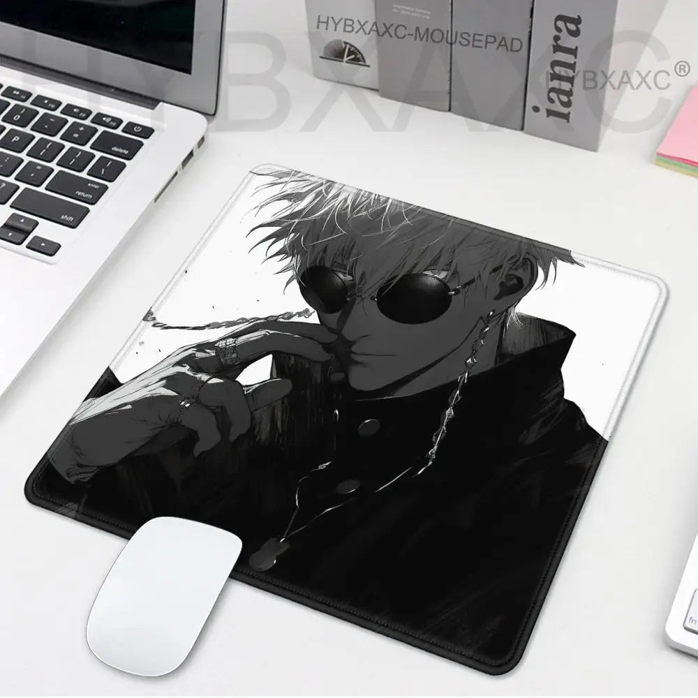 Japan Anime Mouse Pad Laptop 45×40 Black And White Desk Mat PC J-jujutsu K-kaisen Manga Mousepad XS Satoru Gojo Keyboard Rug Mat