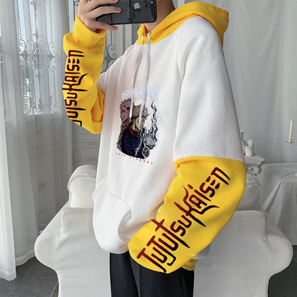 Japanese Anime Jujutsu Kaisen Hoodies Gothic Sukuna Ryoumen Yuuji Itadori Autumn Winter Men Plus Size Long Sleeve Sweatshirts - Jujutsu Kaisen Merch - Free Shipping Buy Now