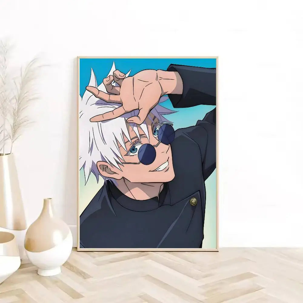 1PC Jujutsu Kaisen G-Gojo S-Satoru Poster  Self-adhesive Art Waterproof Paper Sticker Coffee House Bar Dorm Room Wall Decor