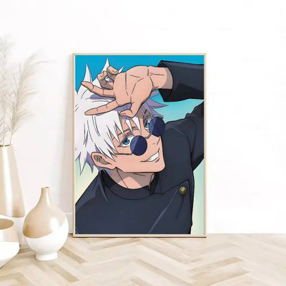 1PC Jujutsu Kaisen G-Gojo S-Satoru Poster  Self-adhesive Art Waterproof Paper Sticker Coffee House Bar Dorm Room Wall Decor