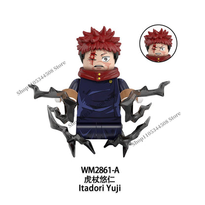 Jujutsu Kaisen MINI Puzzle Brick toys Makora Gojo Satoru Rogo Ryomen Sukuna Kugisaki Nobara Building Blocks Collection Gift