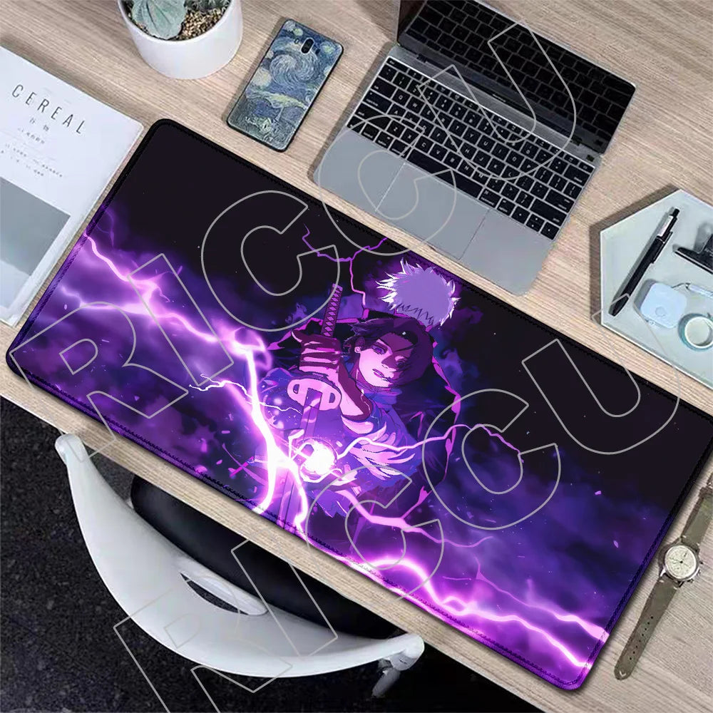 XXL J-Jujutsu Kaisen Gojo Satoru Mouse Pad Carpet Cartoon Anime Gaming Mousepad Non-Slip Rubber Desk Mat Computer Laptop Office
