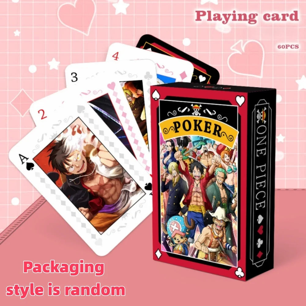 Anime Poker Toy Jujutsu Kaisen Board Game Cards ONE PIECE NARUTO HUNTER×HUNTER Cosplay Hardcover Table Game Fans Birthday Gift
