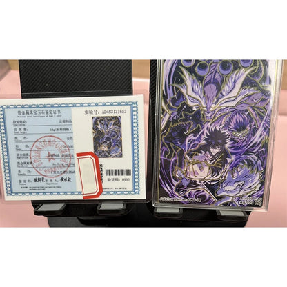 Anime Demon Slayer Jujutsu Kaisen Farang Metal Card Certificates Collectible Cards Christmas Birthday Gifts Children's Toys