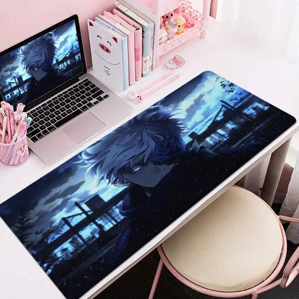 Jujutsu Kaisen Satoru Gojo Mouse Pad 90x40CM Non-slip Gaming Mousepad Gamer E-Sports Mouse Mat Mechanical Keyboard XXL Desk Mat