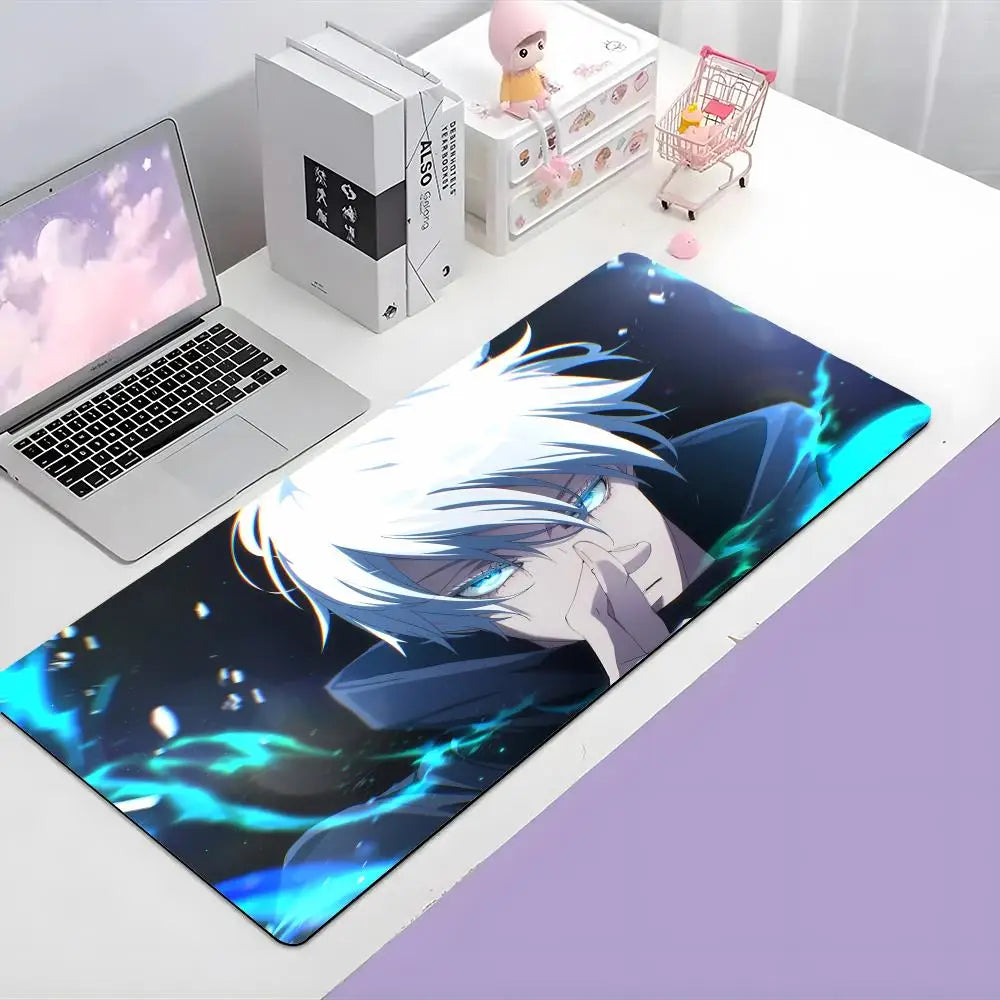 Japanese J-Jujutsu Kaisen k-Kugisaki G-Gojo Satoru Mouse Pad Large Gaming Mousepad with Thick Stitched Edge Non-Slip Desk Mat