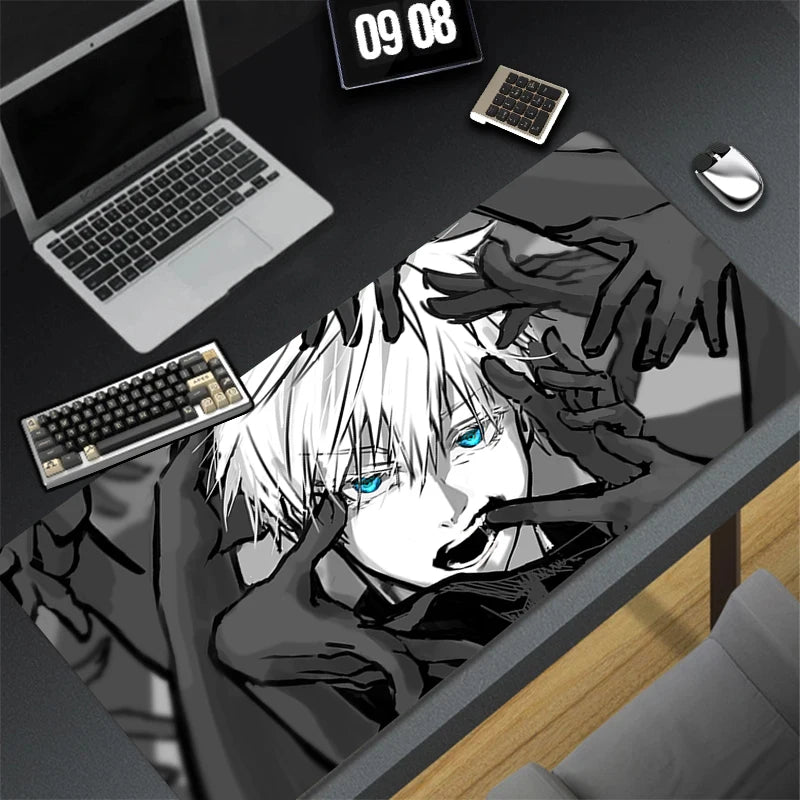 Japan Hot Anime Mouse Pad PC Cool Gaming Keyboard Rug XXL Jujutsu Kaisen Gojo Mousepad Laptop Extended Desk Mat New Gamer Carpet