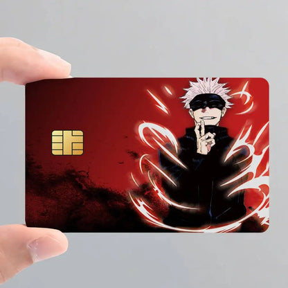 Satoru Gojo Jujutsu Kaisen Poster Credit Card Skin Stickers for Bank Access Protective Film Cover Sticker Surprise Gift
