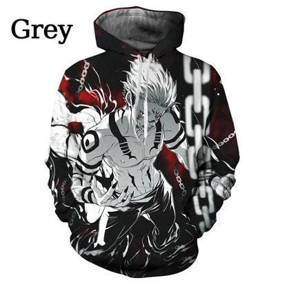 Anime Manga Jujutsu Kaisen Pattern Men's Hoodie Satoru Gojo Sweatshirt 3D Print Men's Hoodie Fashion Pullover New Men's Clothing - Jujutsu Kaisen Merch - Free Shipping Buy Now