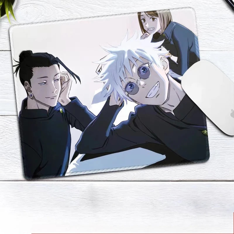 Premium Anime Jujutsu Kaisen Gojo Satoru Leather Mouse Pad Ryomen Sukuna Fushiguro Megumi E-sports Table Mat Small Keyboard Pad