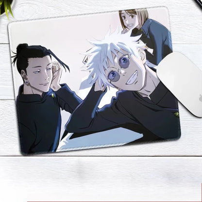 Premium Anime Jujutsu Kaisen Gojo Satoru Leather Mouse Pad Ryomen Sukuna Fushiguro Megumi E-sports Table Mat Small Keyboard Pad