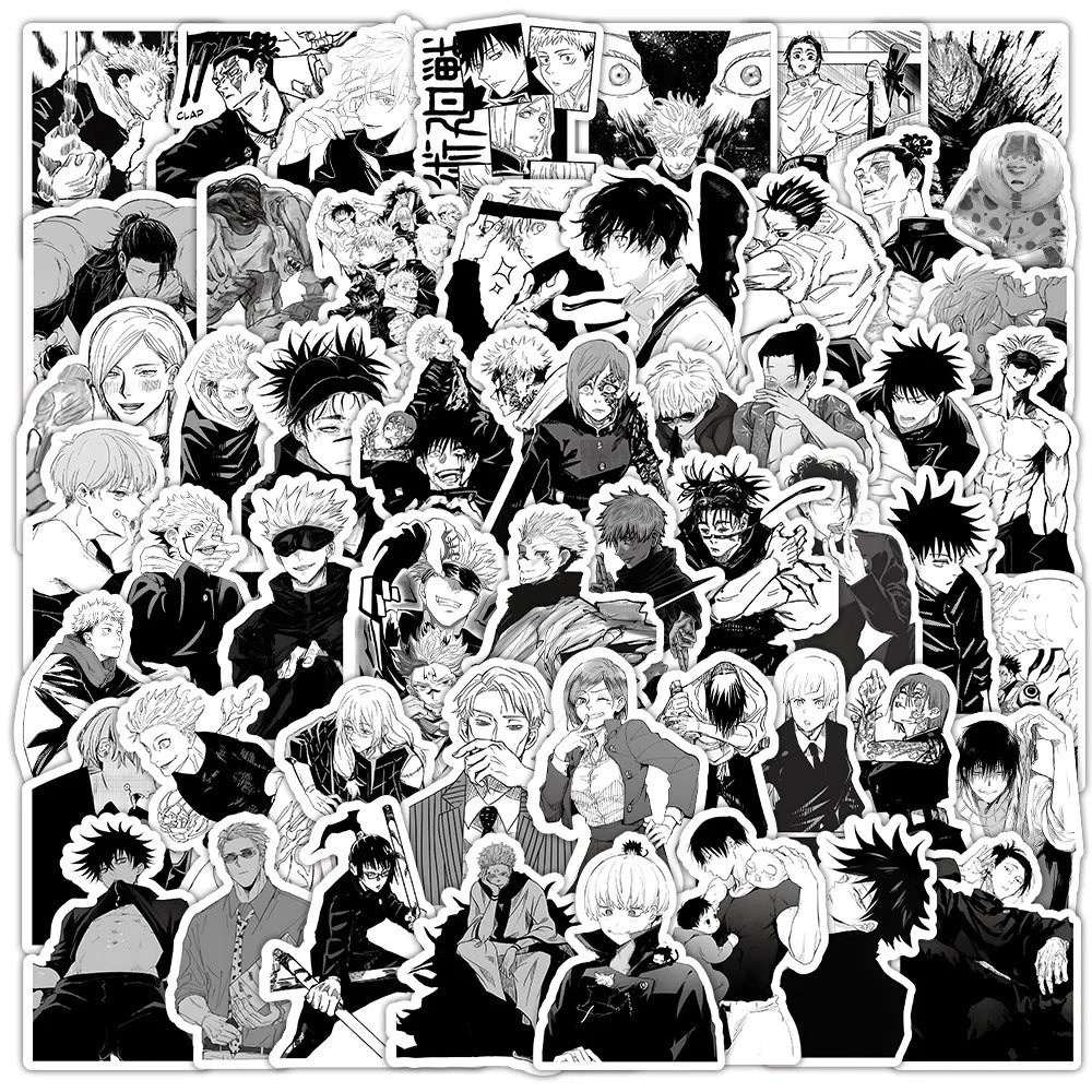 51-73pcs Set Jujutsu Kaisen Anime Itadori Yuji Gojo Satoru Geto Suguru Figures Cute Cartoon Diy Stickers Fans Peripheral Gift